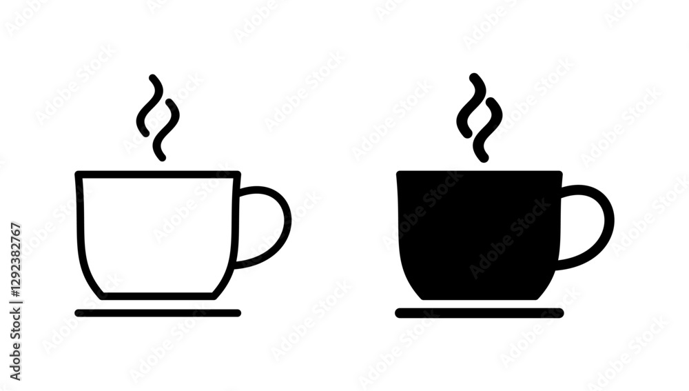 coffee cup icon vector. cup a coffee sign and symbol