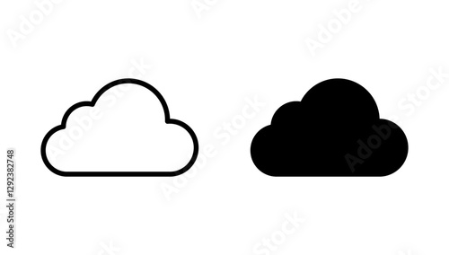 Cloud icon vector. cloud sign and symbol