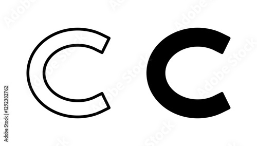 Copyright icon vector. copyright sign and symbol