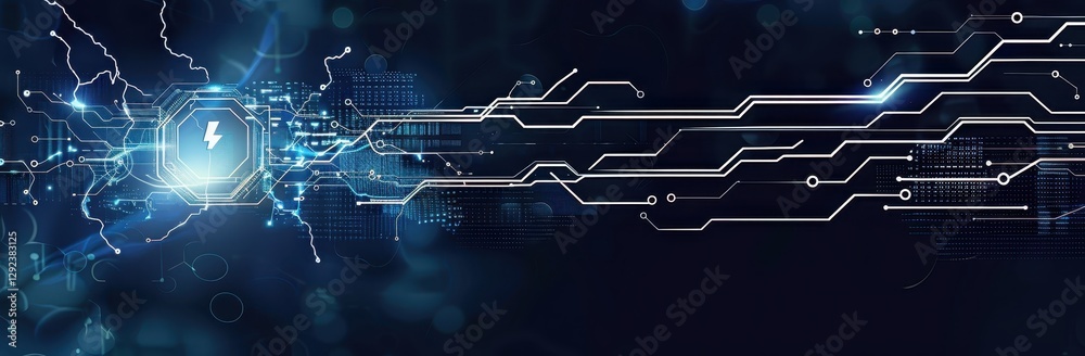 Obraz premium Abstract digital network connection glowing lines background illustration