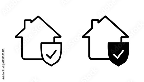 home insurance icon vector. home protection sign and symbol