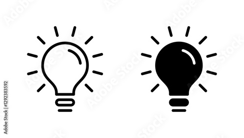 Lamp icon vector. Light bulb sign and symbol. idea symbol.