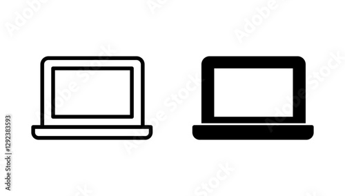 Laptop icon vector. computer sign and symbol