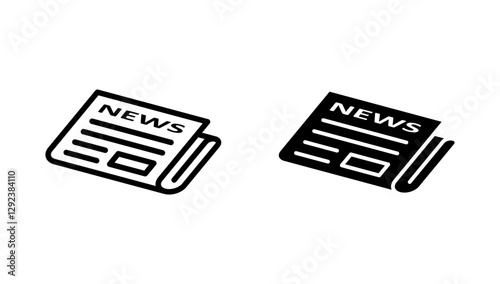 Newspaper icon vector. news paper sign and symbolign
