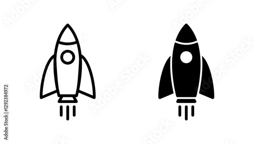 Rocket icon vector. Startup sign and symbol. rocket launcher icon