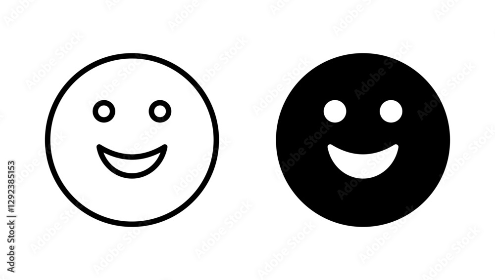 Fototapeta premium Smile icon vector. smile emoticon icon. feedback sign and symbol