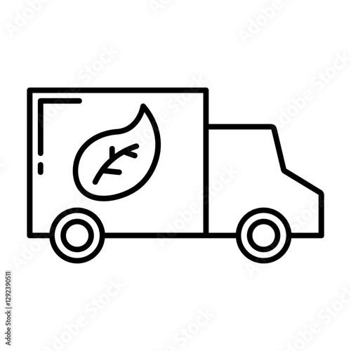 Biodiesel Truck icon in outline style