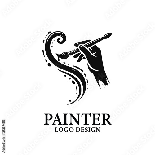 Painter Vector Logo Design