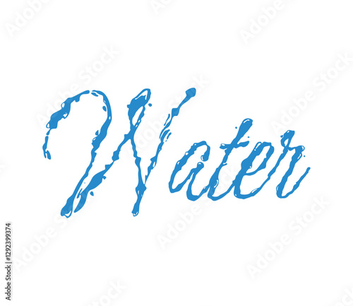 water font design liquid style