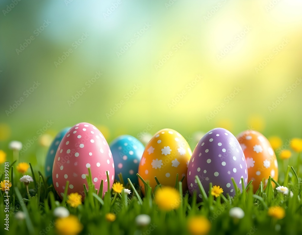 Fototapeta premium Happy Easter card, background