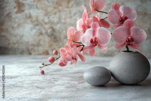 Zen Orchids and Stones for Relaxation and Well-being photo