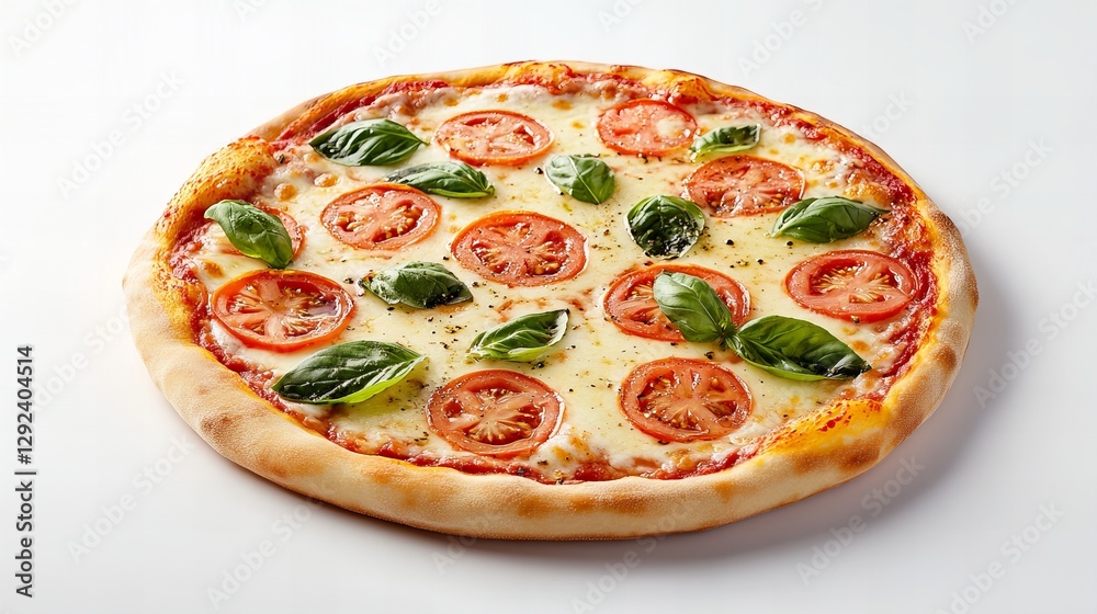 A delicious cheese pizza topped with fresh tomatoes and basil. Perfect for a quick and easy meal! A delicious cheese pizza topped with fresh tomatoes and basil. Perfect for a quick and easy meal!