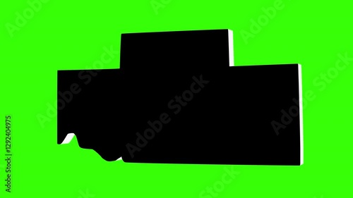 green screen 3d map of Payne County in oklahoma photo