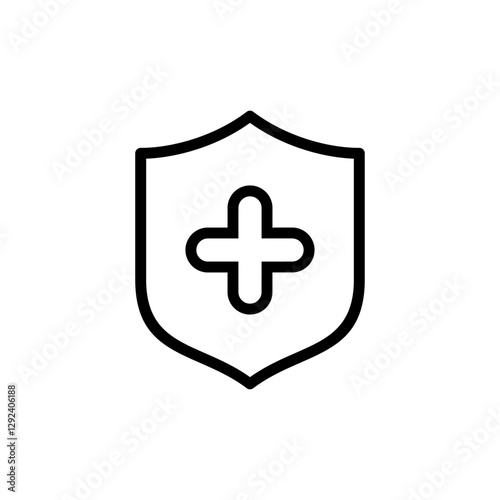 Health insurance icon vector illustration. Insurance document sign and symbol