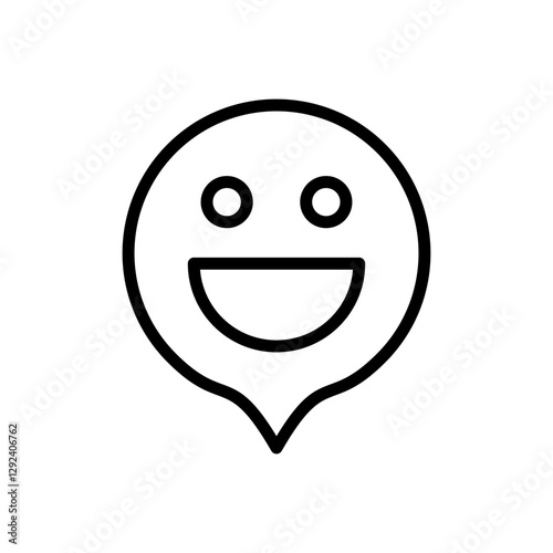 smile icon vector illustration. smile emoticon icon. feedback sign and symbol