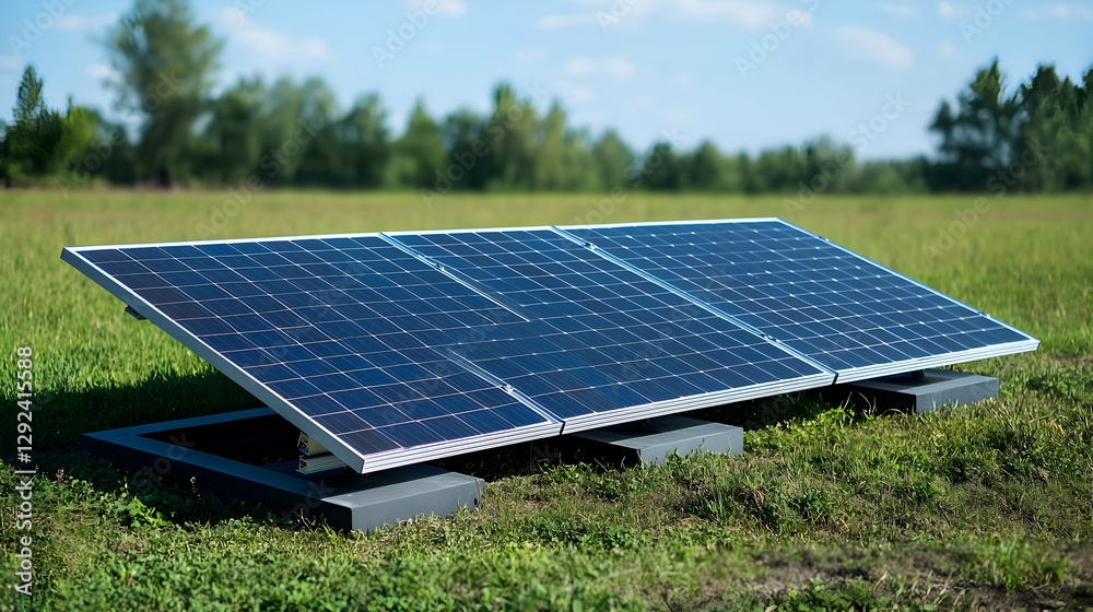 Solar Panels Harnessing Clean Renewable Energy Under a Blue Sky Solar Panels Harnessing Clean Renewable Energy Under a Blue Sky