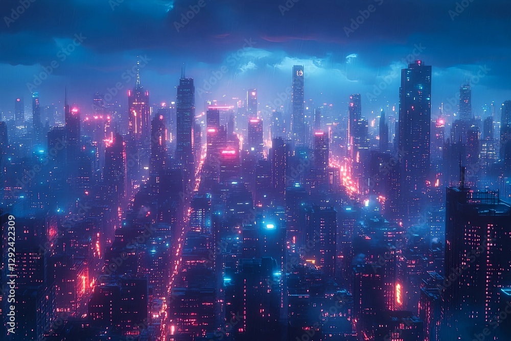 custom made wallpaper toronto digitalNear-future city, background