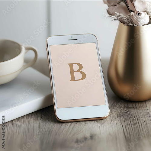 a capital b in a lowercase b as a wordmark it should be a simple branded logo for an app that deals with interior design in San serif playful yet sophisticated fem