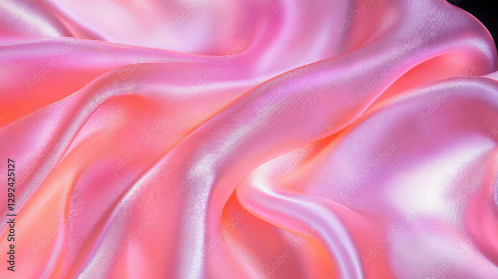 Obraz premium Soft pink light on luxurious silk texture for elegant design