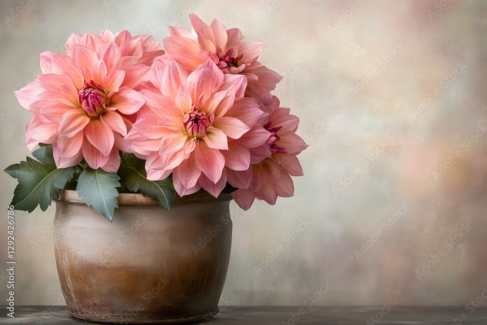 Decorative Flower Plants in Modern and Rustic Planters Isolated In Clean Background Decorative Flower Plants in Modern and Rustic Planters Isolated In Clean Background