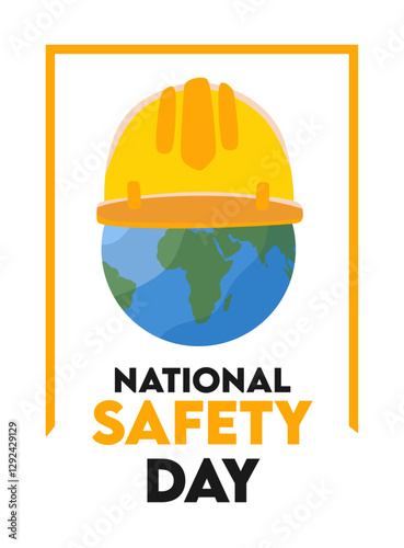 national safety day with work safety equipment