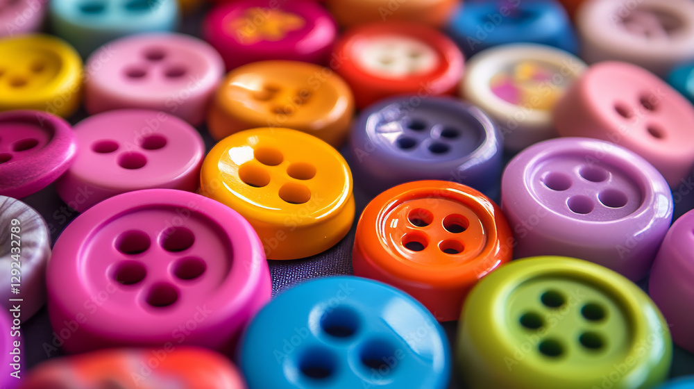 Sewing buttons with holes and solid design. Collection of multicolored clasp clothes accessories plastic isolated decorative elements. Clothing craft handmade needlework tools, Realistic 3d vector set Sewing buttons with holes and solid design. Collection of multicolored clasp clothes accessories plastic isolated decorative elements. Clothing craft handmade needlework tools, Realistic 3d vector set