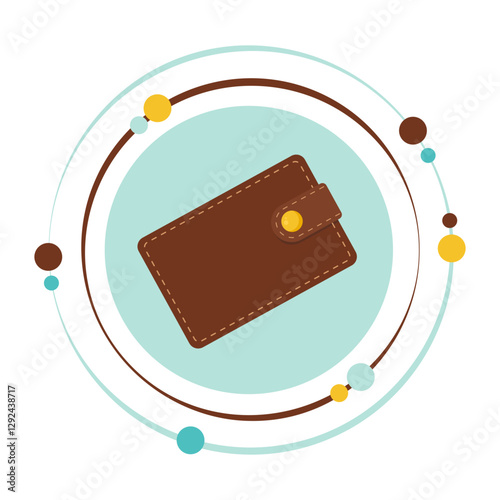isolated illustration design of a man's leather wallet