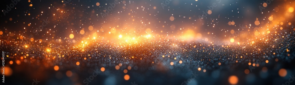 Obraz premium dreamy abstract background soft bokeh lights golden silver shimmer glow blur decoration