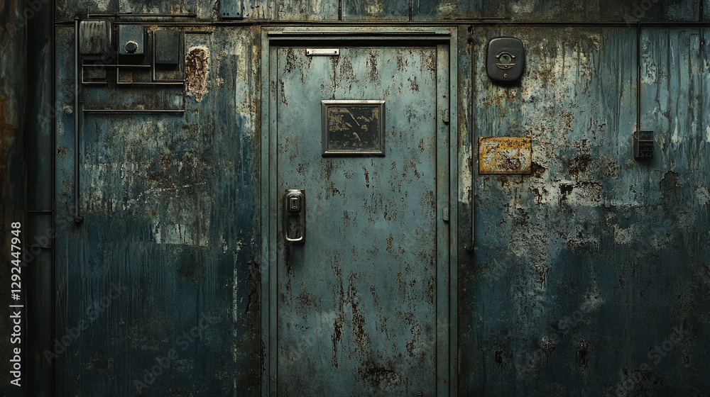 A distressed metal wall with peeling paint and rust patterns on a dark background, embodying a raw industrial aesthetic for modern branding. A distressed metal wall with peeling paint and rust patterns on a dark background, embodying a raw industrial aesthetic for modern branding.