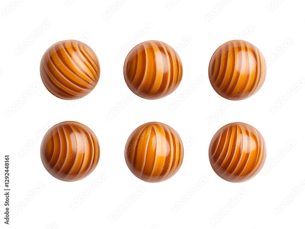 Caramel candy, isolated on white background, full depth of field Caramel candy, isolated on white background, full depth of field