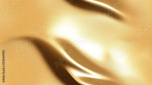 smooth, shimmering golden fabric with soft waves and highlights, creating elegant and luxurious appearance. Perfect for backgrounds or design elements