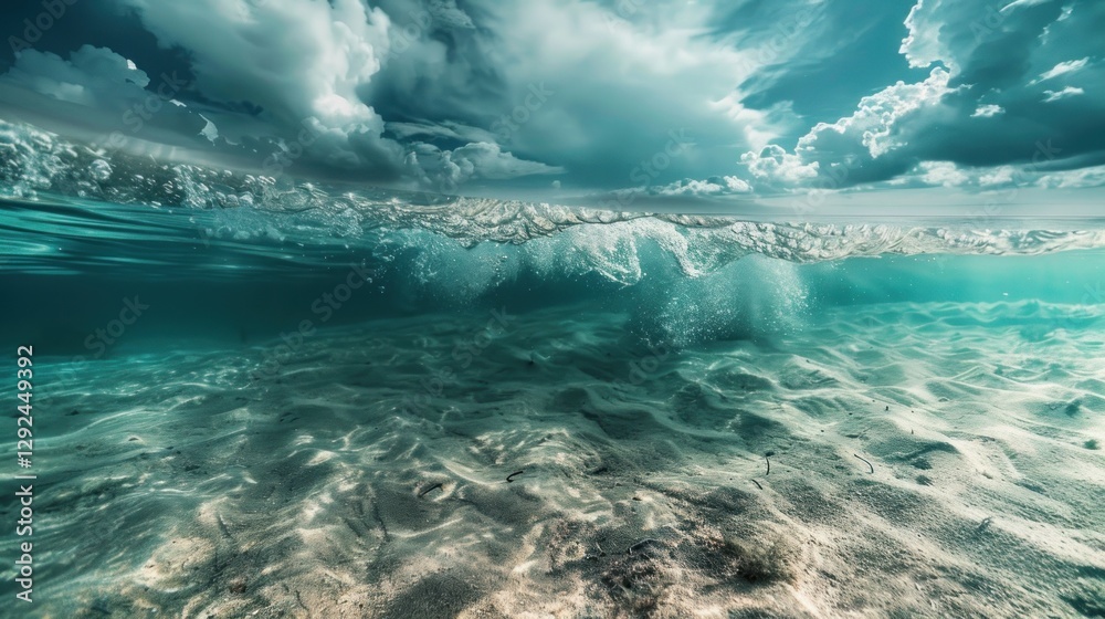 Fototapeta premium Ocean's Embrace: Underwater Serenity