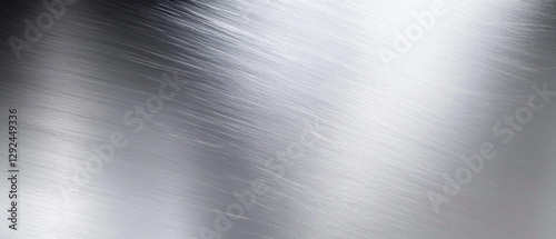 Brushed metal texture with shiny, reflective surface, ideal for backgrounds and design projects. smooth finish adds modern touch to various applications