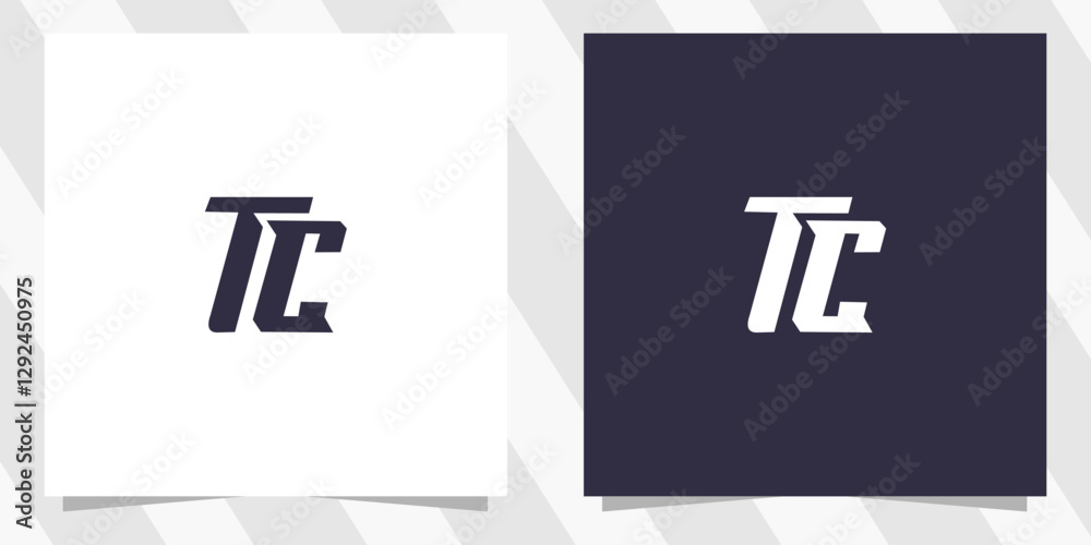 Fototapeta premium letter tc ct logo design