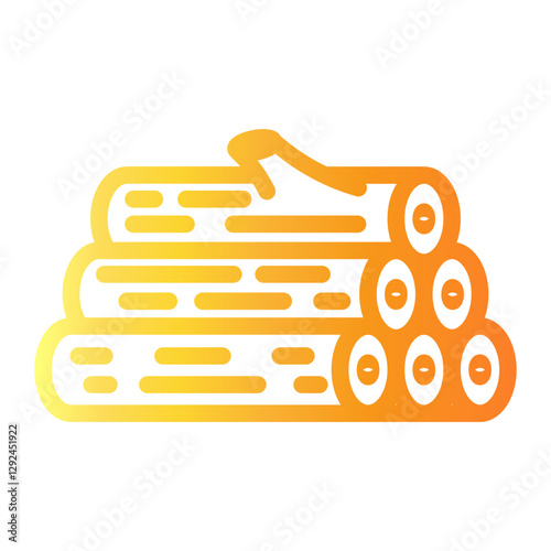 firewood Line Gradient Icon