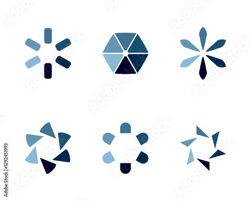 Collection Loading bar status icon. Vector illustration. Set of vector loaded icons. Download progress. Donload or Upload.