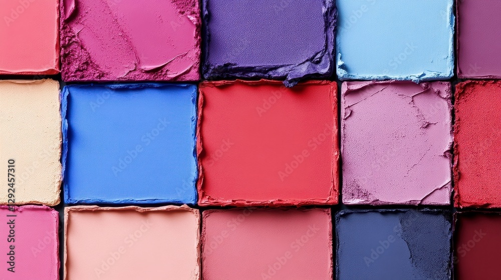 Fototapeta premium Colorful Makeup Palette Close-Up