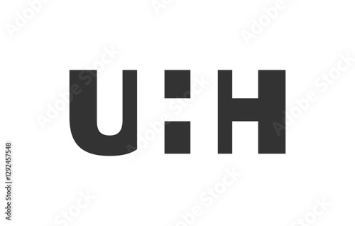 Free Download UHH logo design. Initial letter U H H bold font style for tech startups, consulting, corporate branding. Creative company name, headlines typography identity, trendy logotype. - GFXLoad