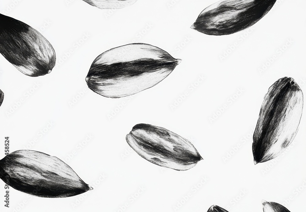 Fototapeta premium Black and White Seed Pattern