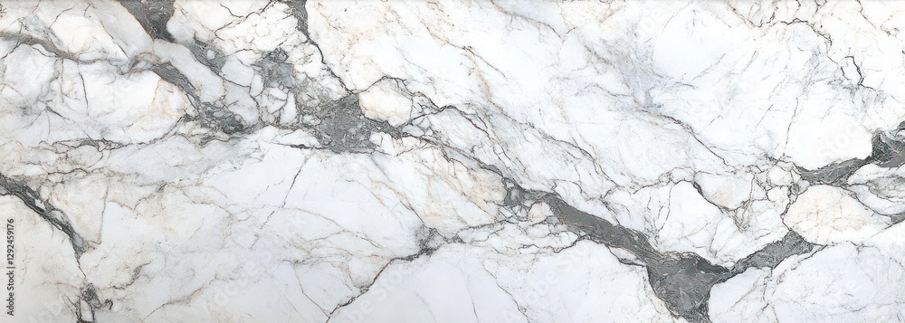 Obraz premium Elegant White Marble with Grey Veins Texture Background