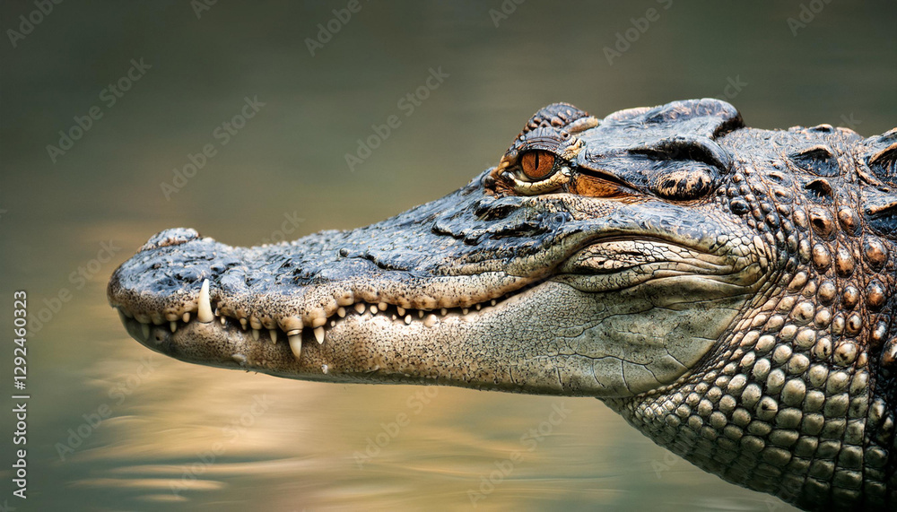 Obraz premium Close-Up of a Crocodile