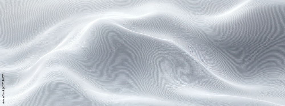 Fototapeta premium Minimalist Abstract White Wavy Background for Business Presentation with Soft Flowing Lines and Gentle Gray Design
