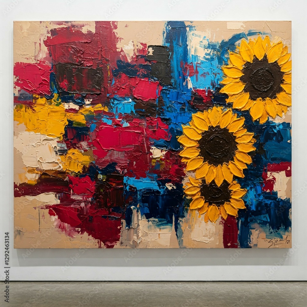 Fototapeta premium grunge background with flowers