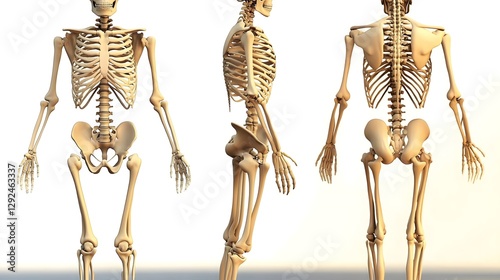 3D Human Skeletal Anatomy Rendering