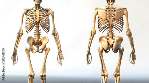 3D Human Skeletal Anatomy Rendering