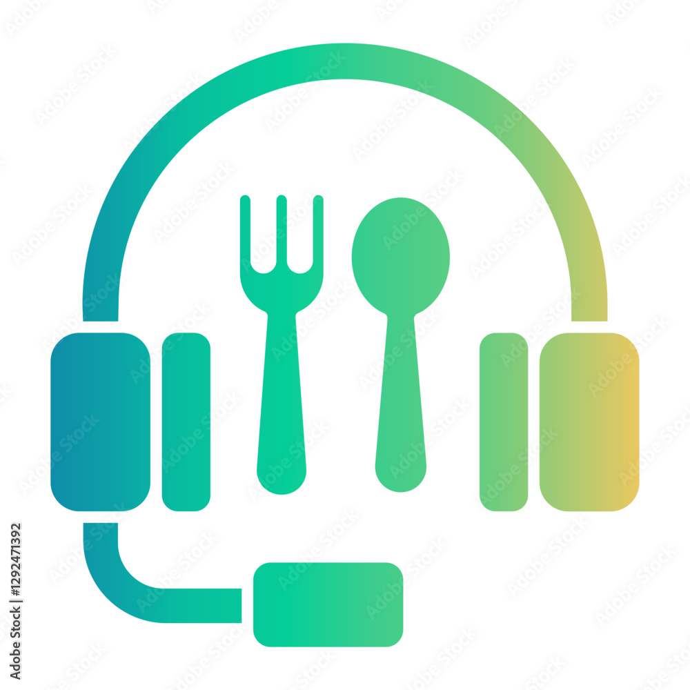 Fototapeta premium headphone Gradient icon