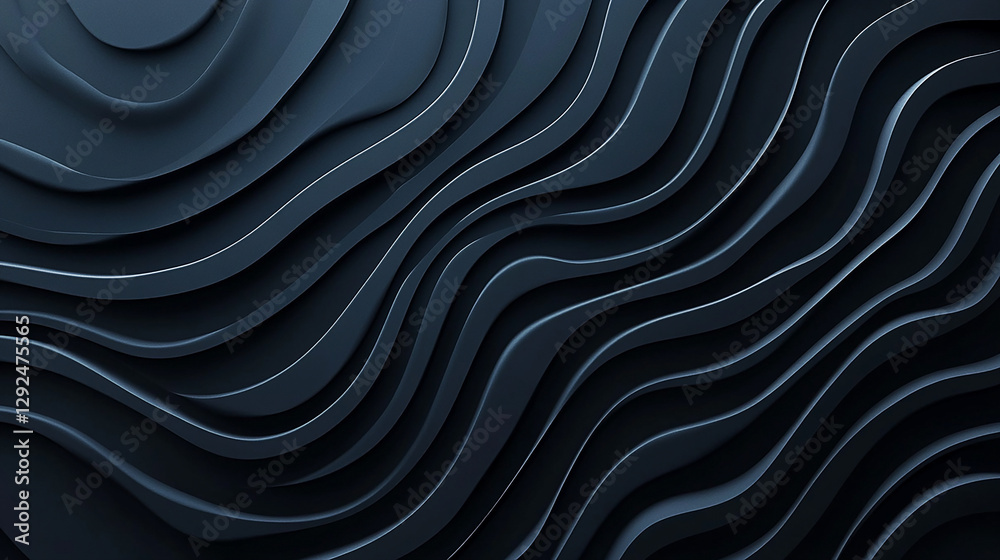 Obraz premium Abstract dark wave patterns creating a textured background for modern design applications