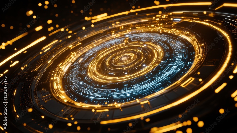 Fototapeta premium Futuristic tech visuals abstract designs in a high-tech digital realm