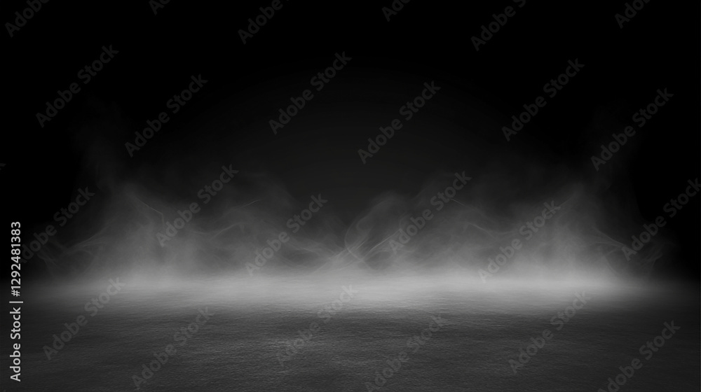 Dark background with swirling mist creating an ethereal atmosphere for creative projects Dark background with swirling mist creating an ethereal atmosphere for creative projects