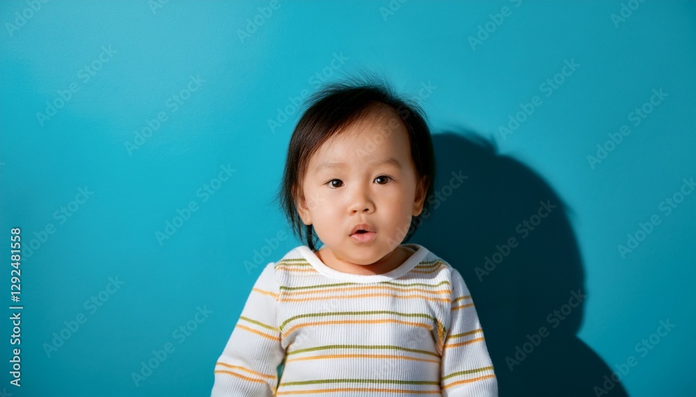 驚いている赤ちゃん 驚いている赤ちゃん